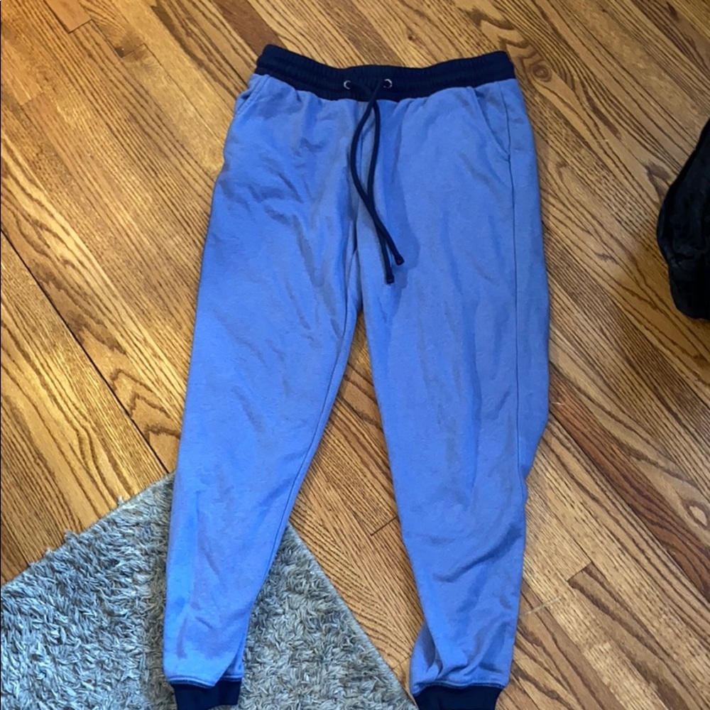 Blue sweatpants